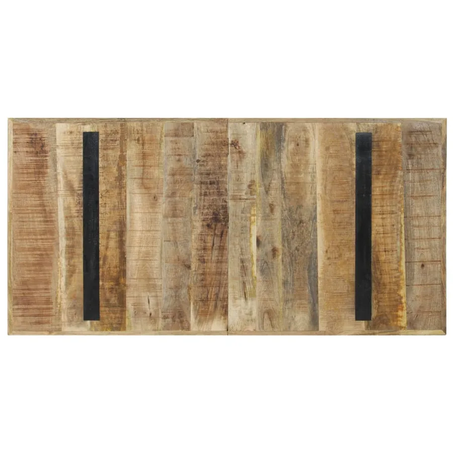 Table à manger 140x70x76 cm Bois de manguier brut - 4