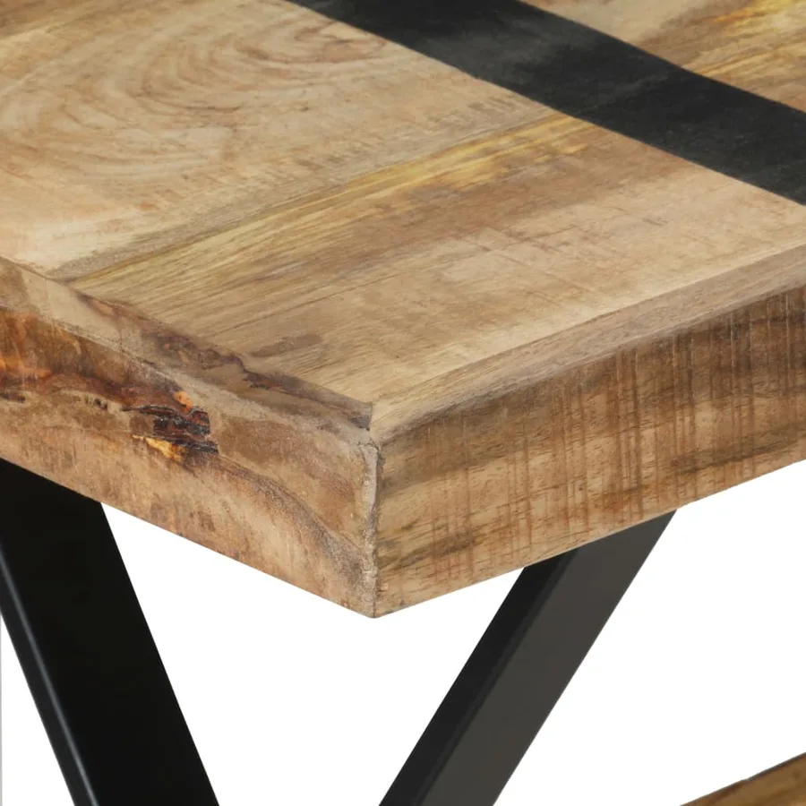 Table à manger 140x70x76 cm Bois de manguier brut - 5