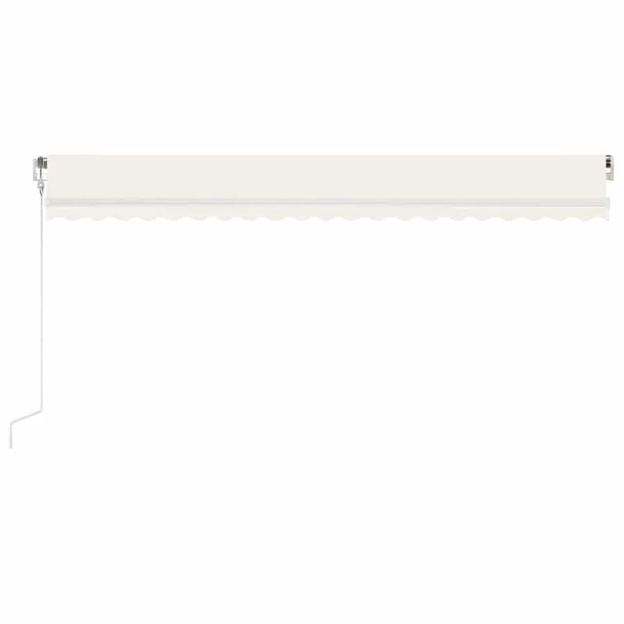 Auvent automatique avec capteur de vent et LED 500x350 cm Crème - 3