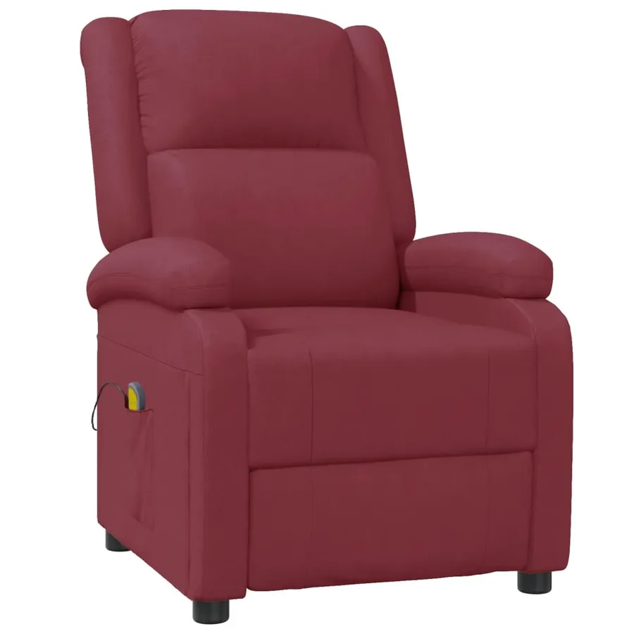 Fauteuil de massage Rouge bordeaux Similicuir - 2