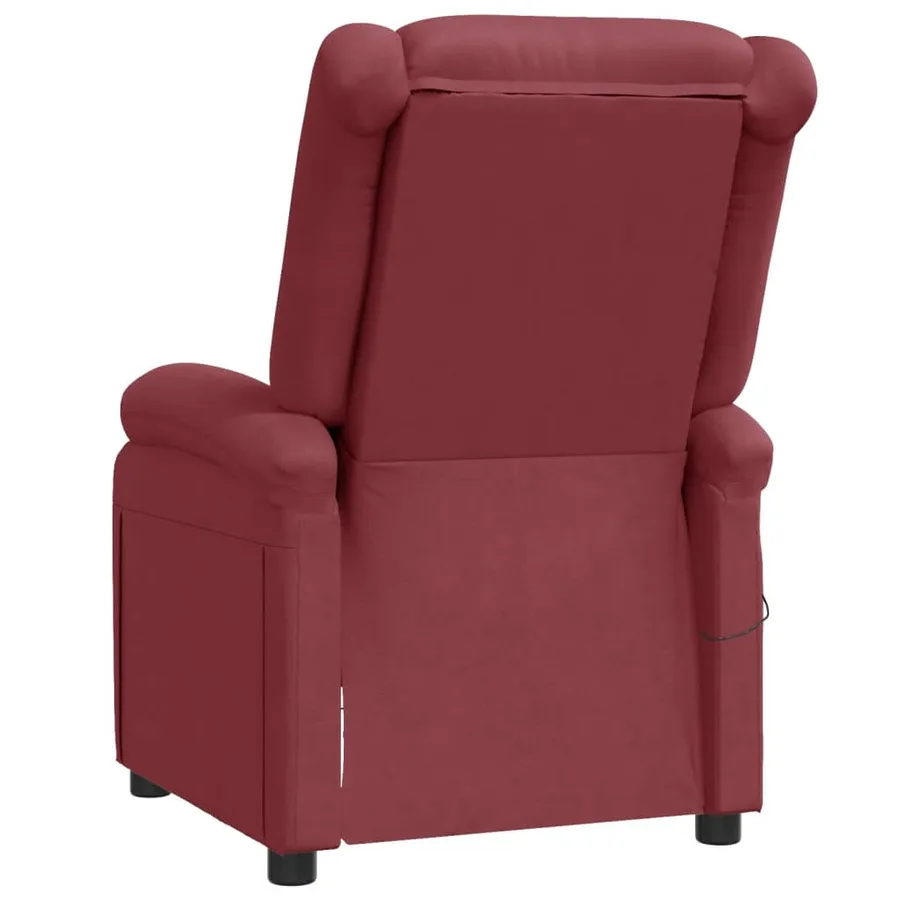 Fauteuil de massage Rouge bordeaux Similicuir - 5