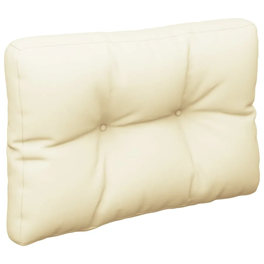 Coussin de palette crème 60x40x12 cm tissu - 4