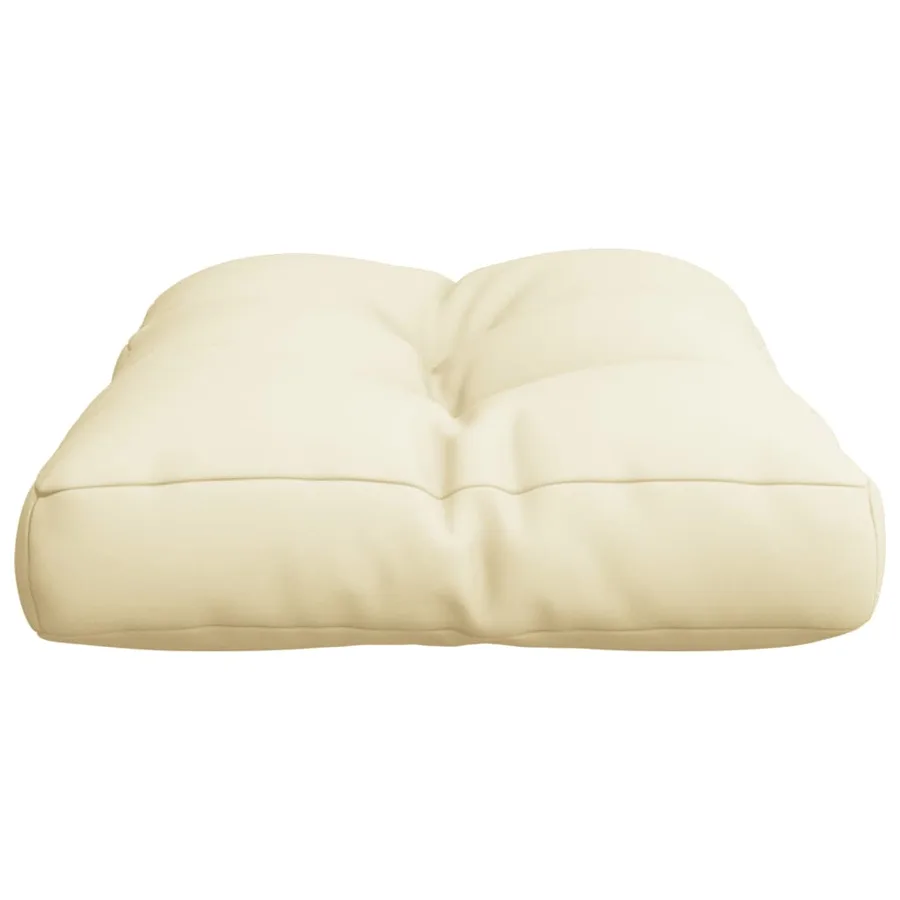 Coussin de palette crème 60x40x12 cm tissu - 6