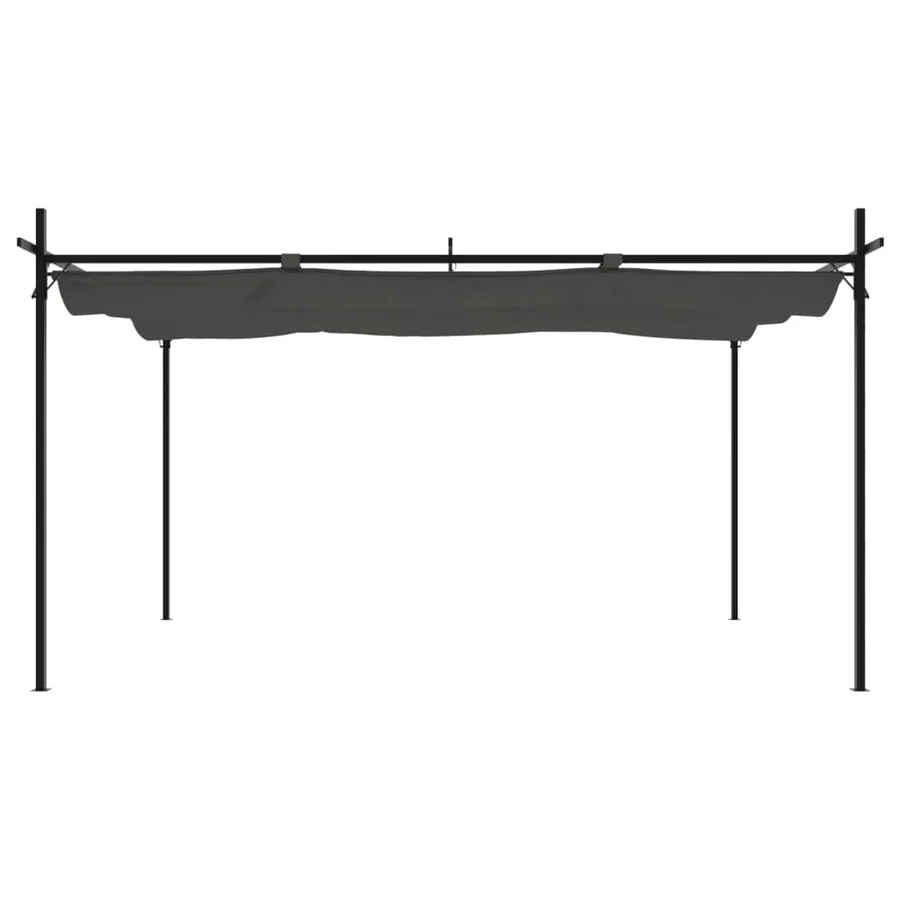 Pergola avec toit rétractable anthracite 395x292x230 cm - 3