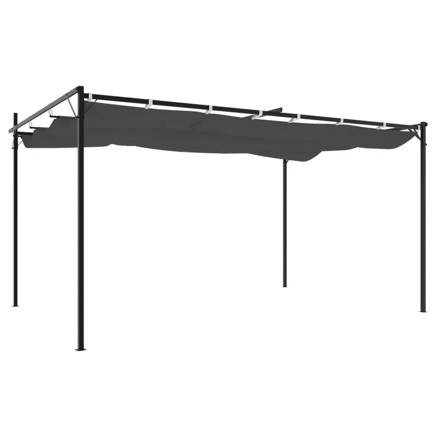 Pergola avec toit rétractable anthracite 395x292x230 cm - 5