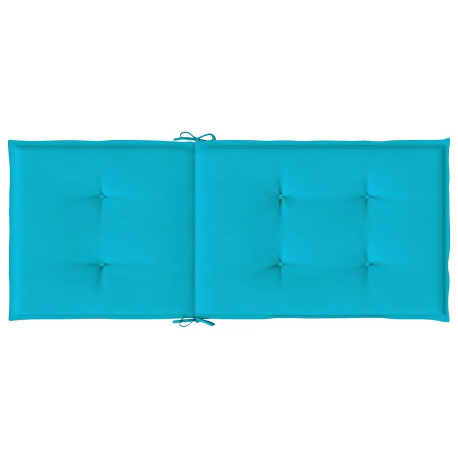 Coussins de chaise à dossier haut lot de 6 turquoise tissu - 7