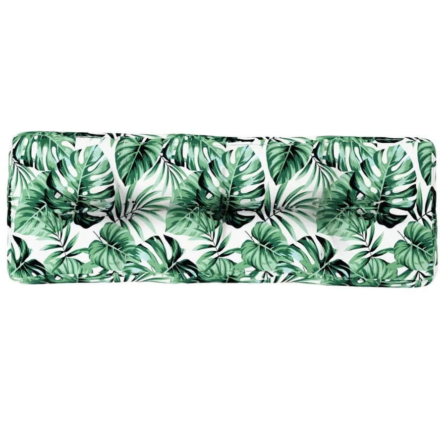 Coussin de palette à motif de feuilles 120x40x12 cm Tissu - 2