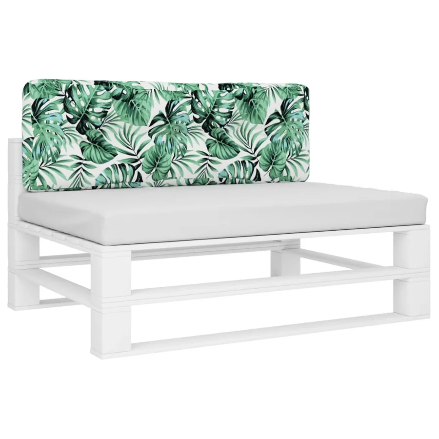 Coussin de palette à motif de feuilles 120x40x12 cm Tissu - 3