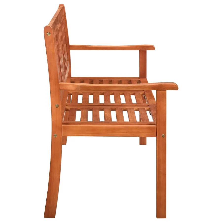 Banc de jardin 3 places 150 cm Bois d'eucalyptus solide - 4