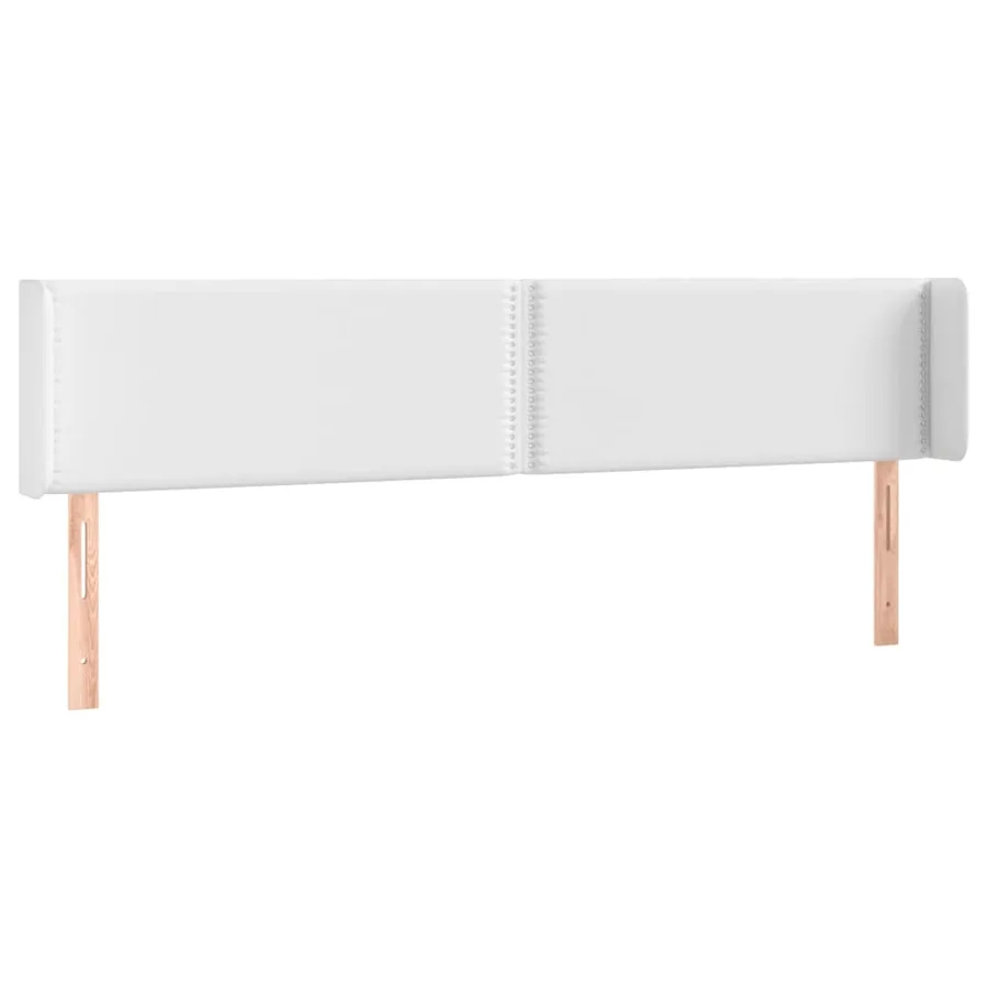 Tête de lit à LED Blanc 203x16x78/88 cm Similicuir - 3