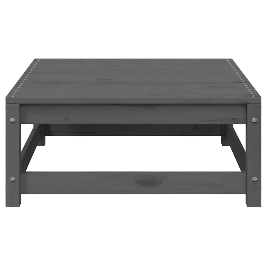 Salon de jardin 2 pcs avec coussins Gris Bois de pin massif - 5