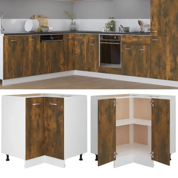 Meuble de cuisine "Lyon" Chêne fumé 75,5 x 75,5 x 81,5 cm Bois d'ingénierie