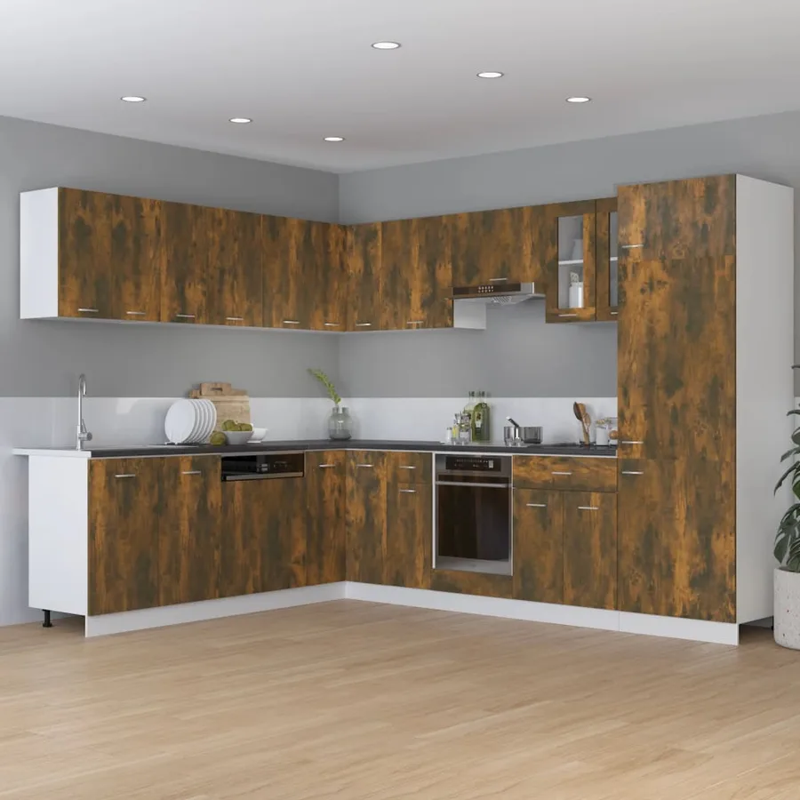 Meuble de cuisine "Lyon" Chêne fumé 75,5 x 75,5 x 81,5 cm Bois d'ingénierie - 3