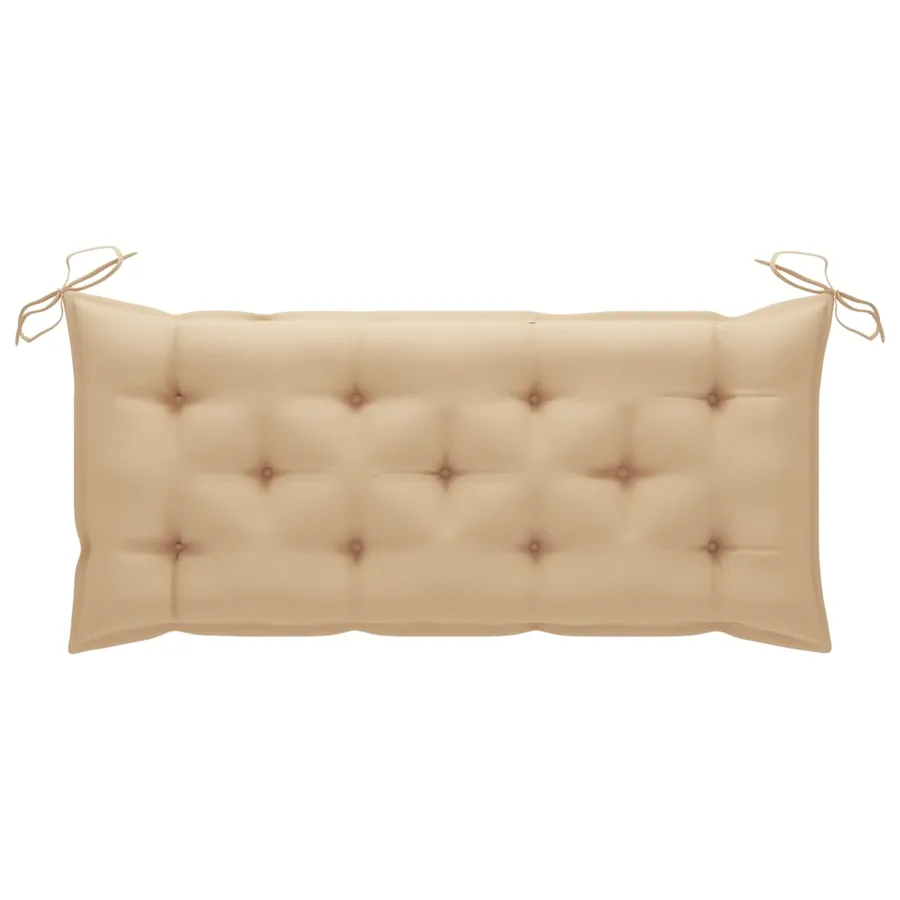Banc de jardin avec coussin 120 cm Bois d'acacia massif - 7