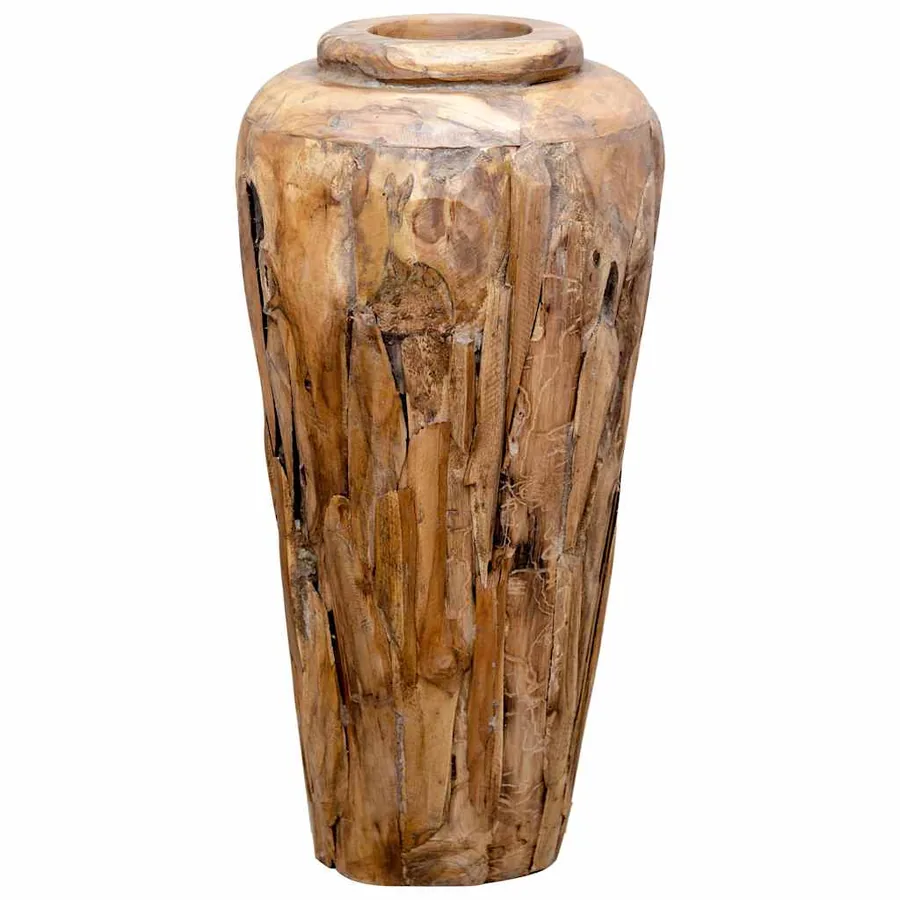 Vase de décoration 40 x 80 cm Bois de teck solide - 2