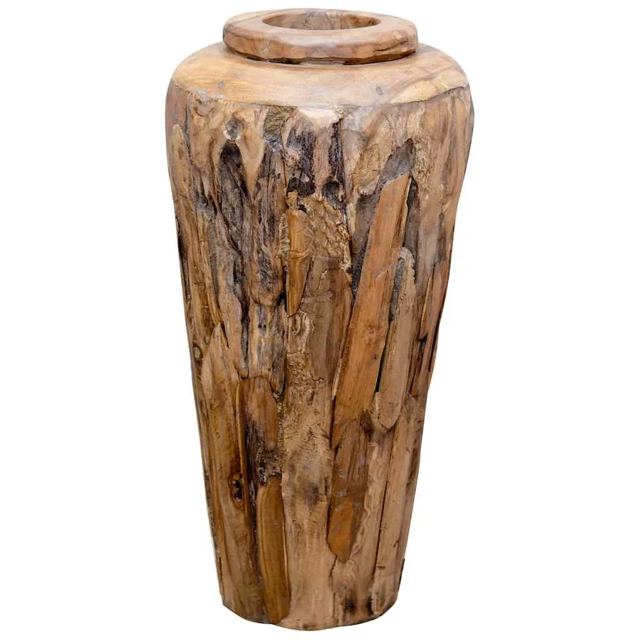 Vase de décoration 40 x 80 cm Bois de teck solide - 3