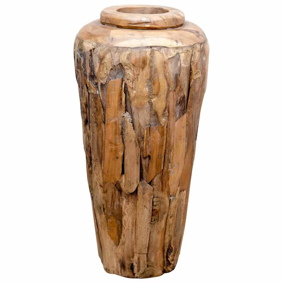 Vase de décoration 40 x 80 cm Bois de teck solide - 4