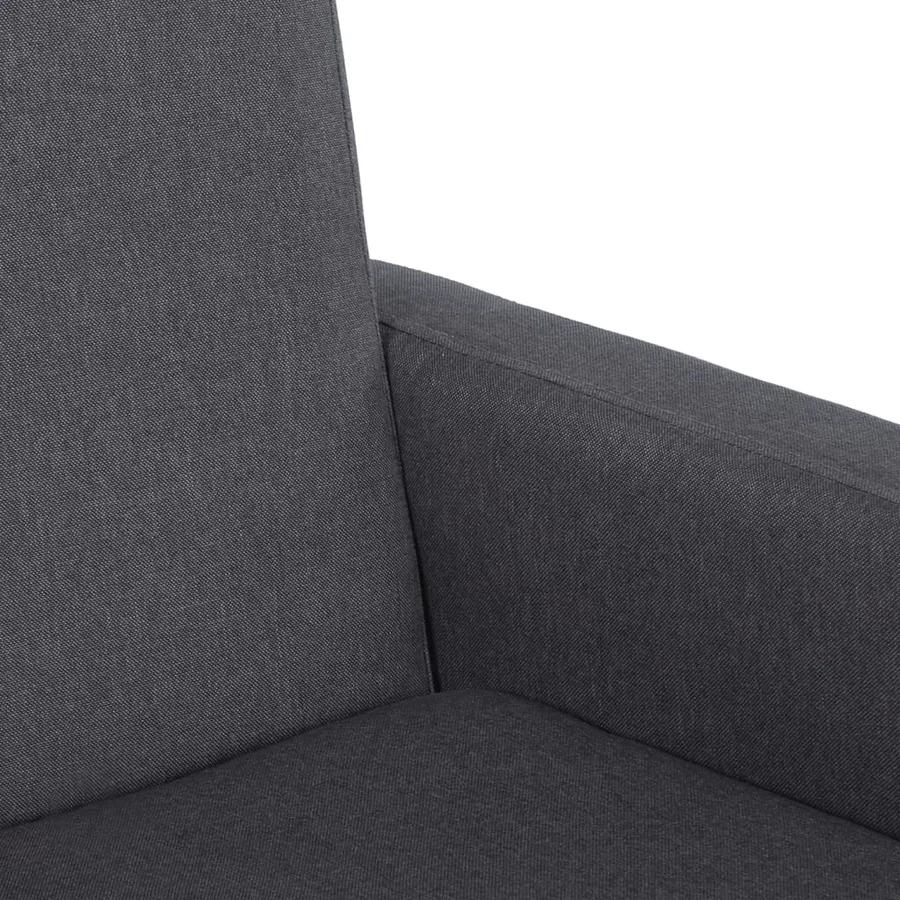 Chaise à bascule Gris foncé Tissu - 6