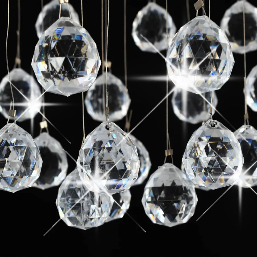 Plafonnier avec perles de cristal Argenté Sphère 3 ampoules G9 - 4