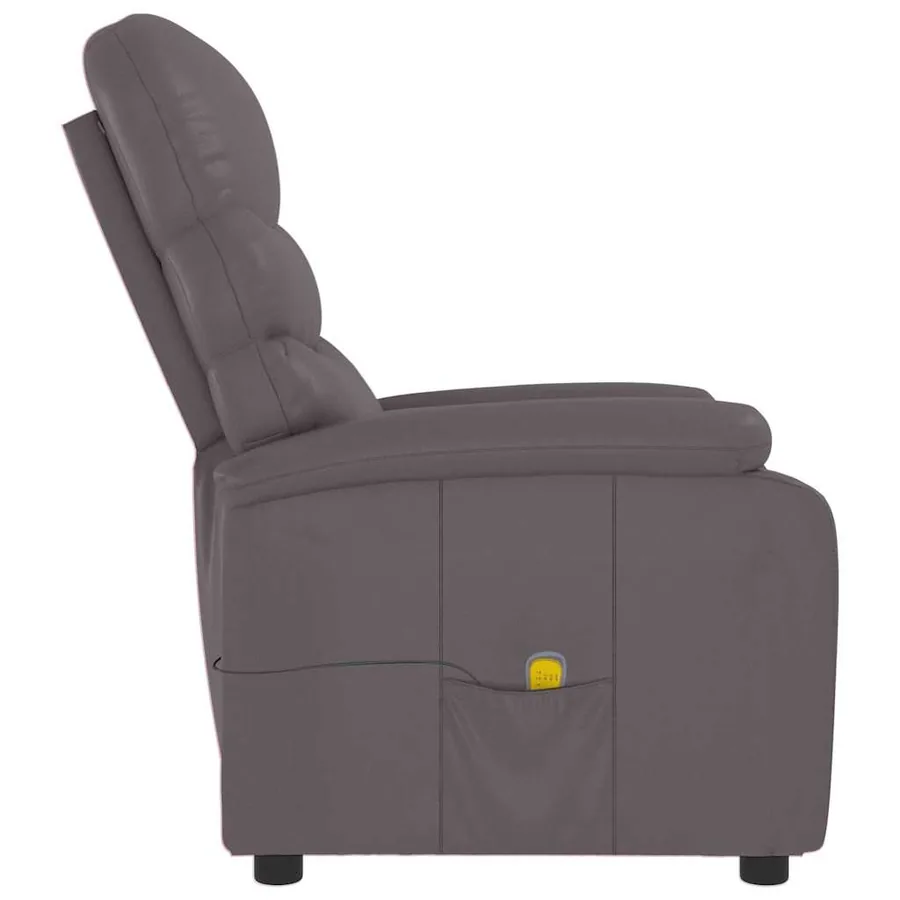 Fauteuil de massage Gris Similicuir - 4