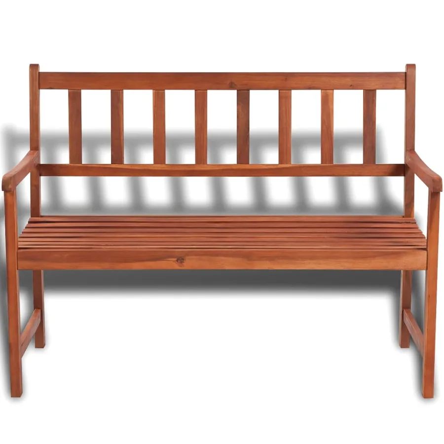 Banc de jardin 120 cm bois solide d'acacia - 2