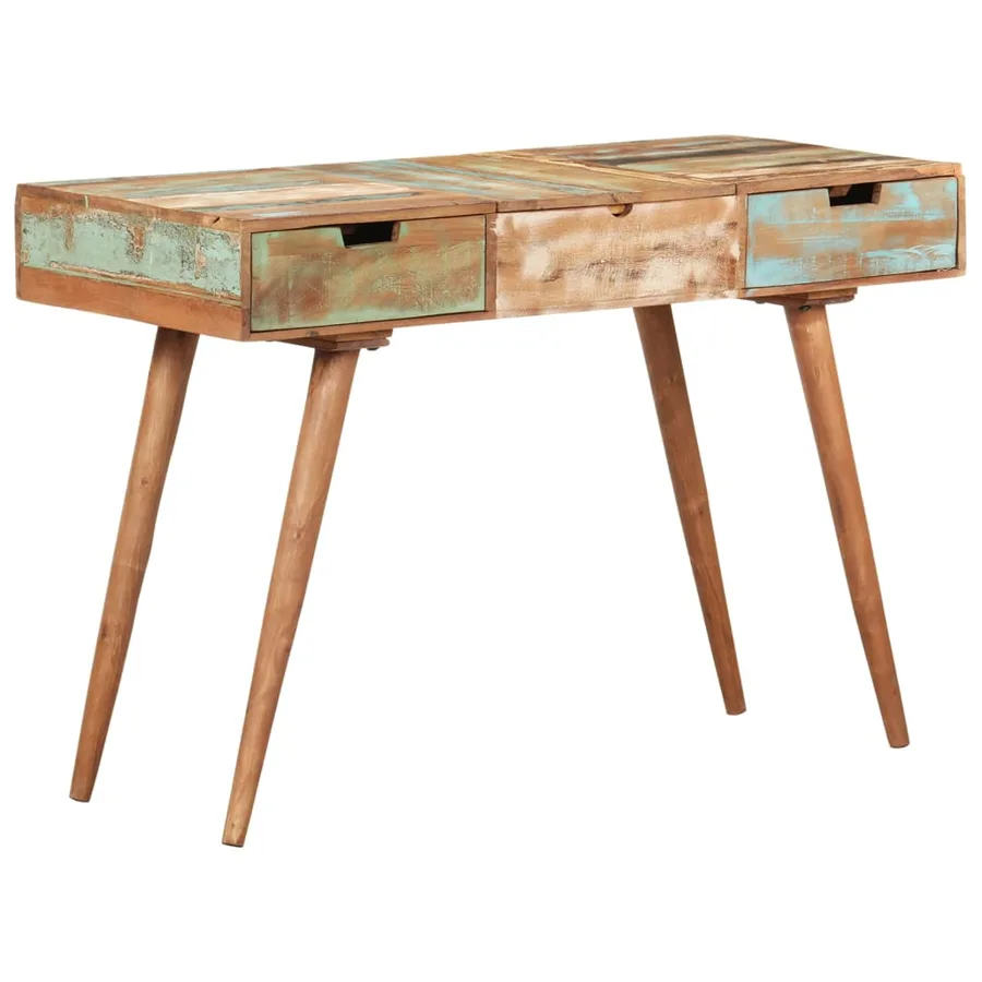 Coiffeuse avec miroir 112x45x76 cm Bois massif de récupération - 10