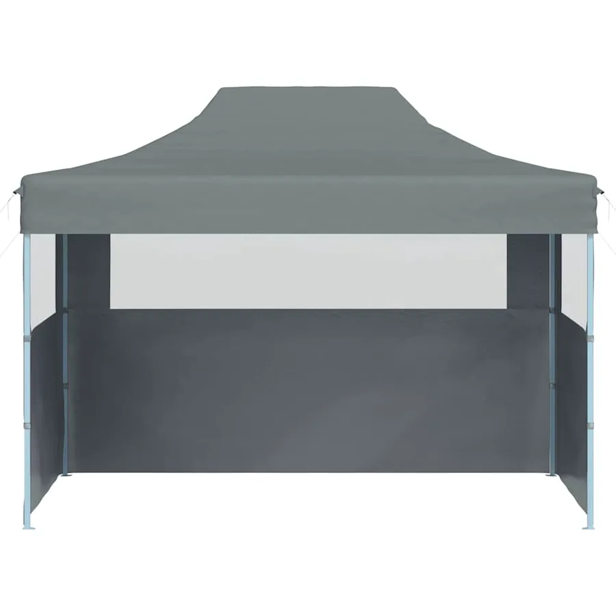 Tente de réception pliable avec 3 parois 3x4 m Acier Anthracite - 4