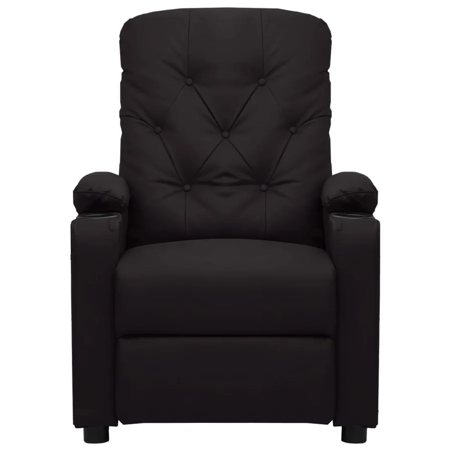 Fauteuil électrique de massage Noir Similicuir - 3