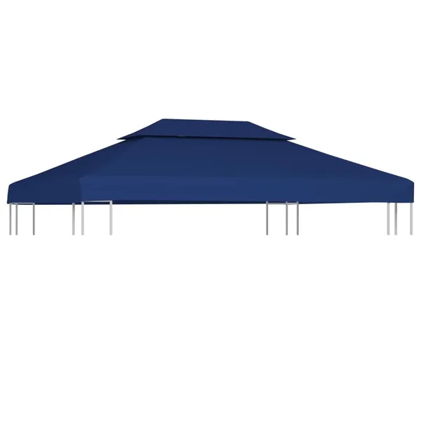 Toile supérieure de belvédère 2 niveaux 310 g/m² 4x3 m Bleu