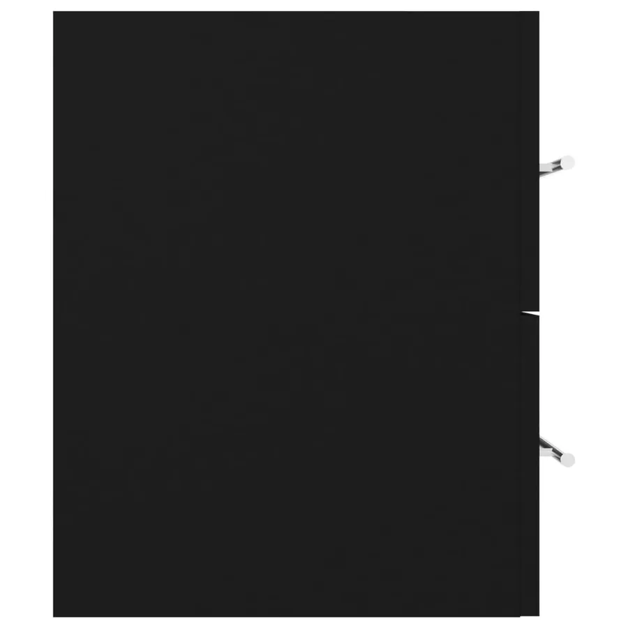 Armoire d'évier avec lavabo intégré Noir Aggloméré - 7
