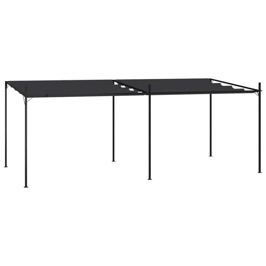 Belvédère avec toit rétractable 600x300x233 cm Anthracite