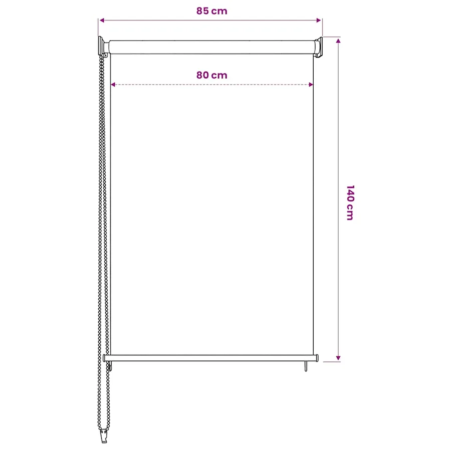 Store roulant d'extérieur 85 (l) x 140 (H) cm beige - 6
