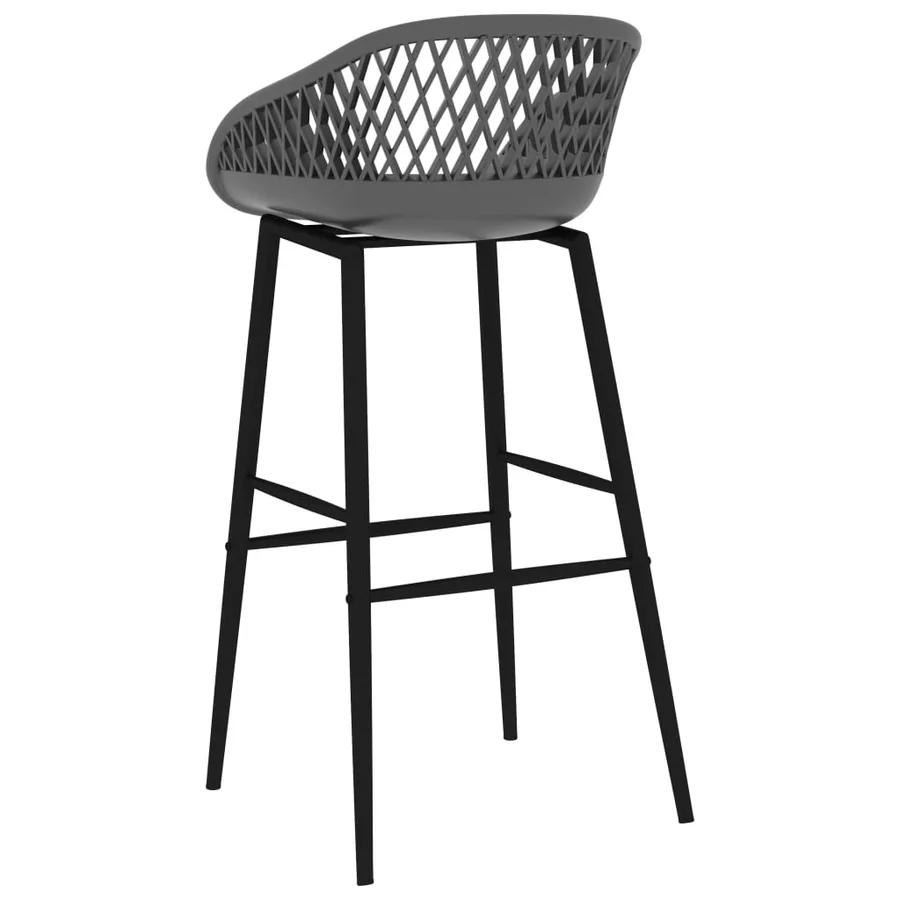 Chaises de bar lot de 2 gris - 5