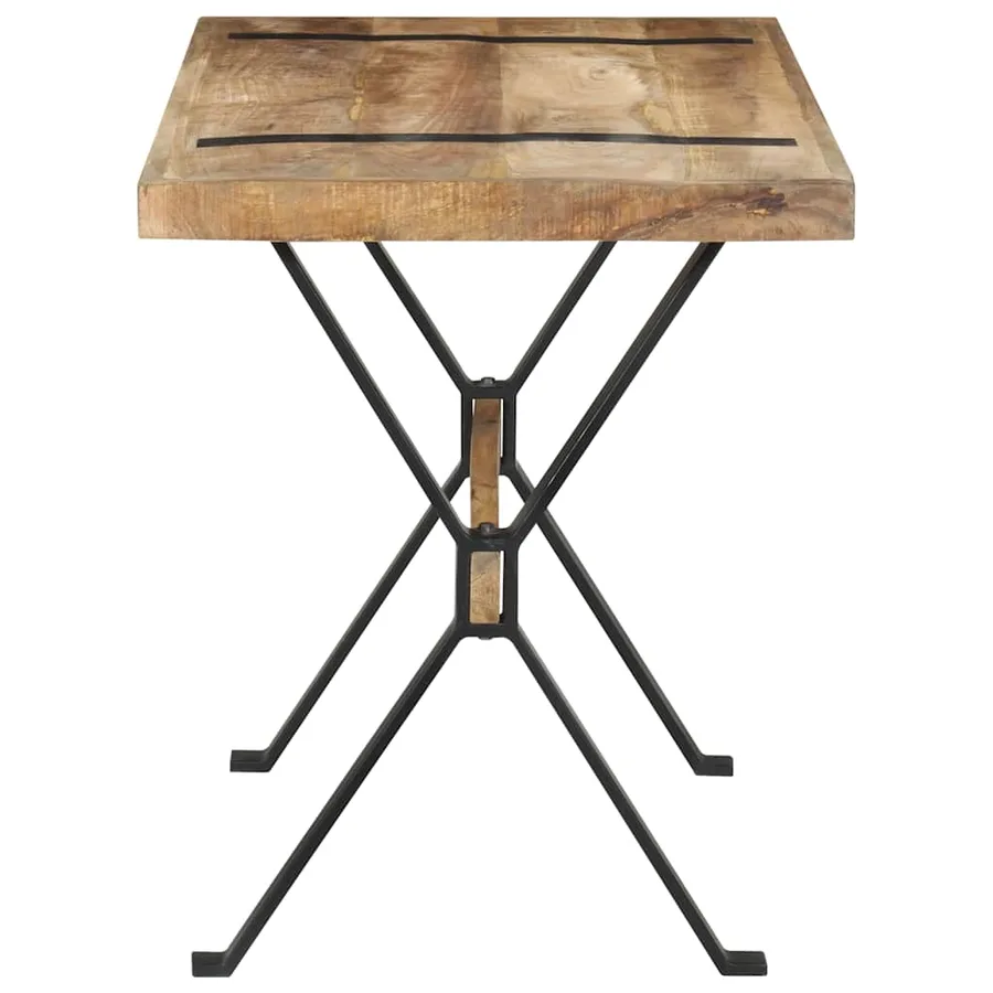 Table à manger 120x60x76 cm bois de manguier brut - 3