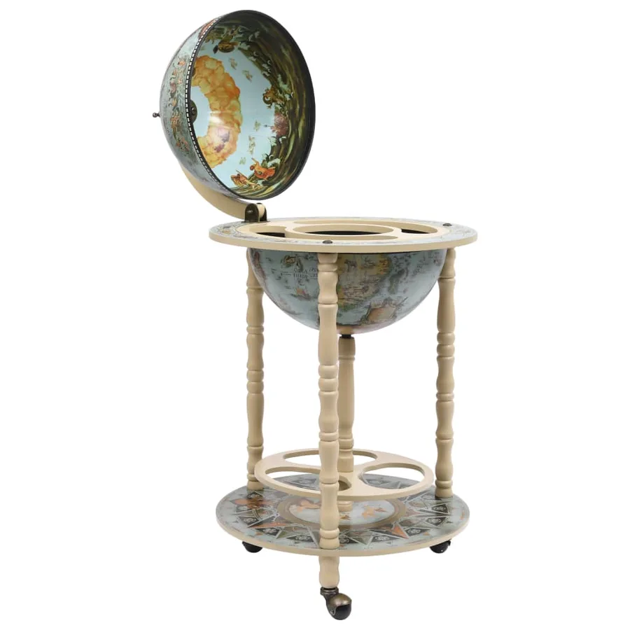 Bar sous forme de globe Bois d'eucalyptus Bleu - 2