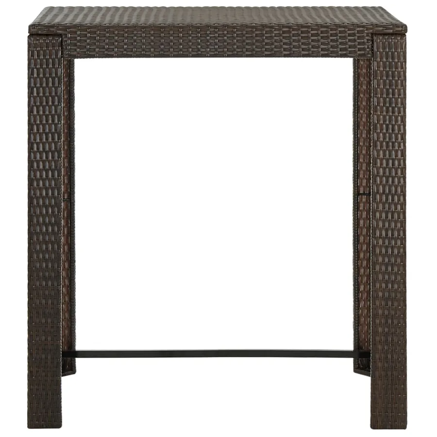Table de bar de jardin Marron 100x60,5x110,5 cm Résine tressée - 2