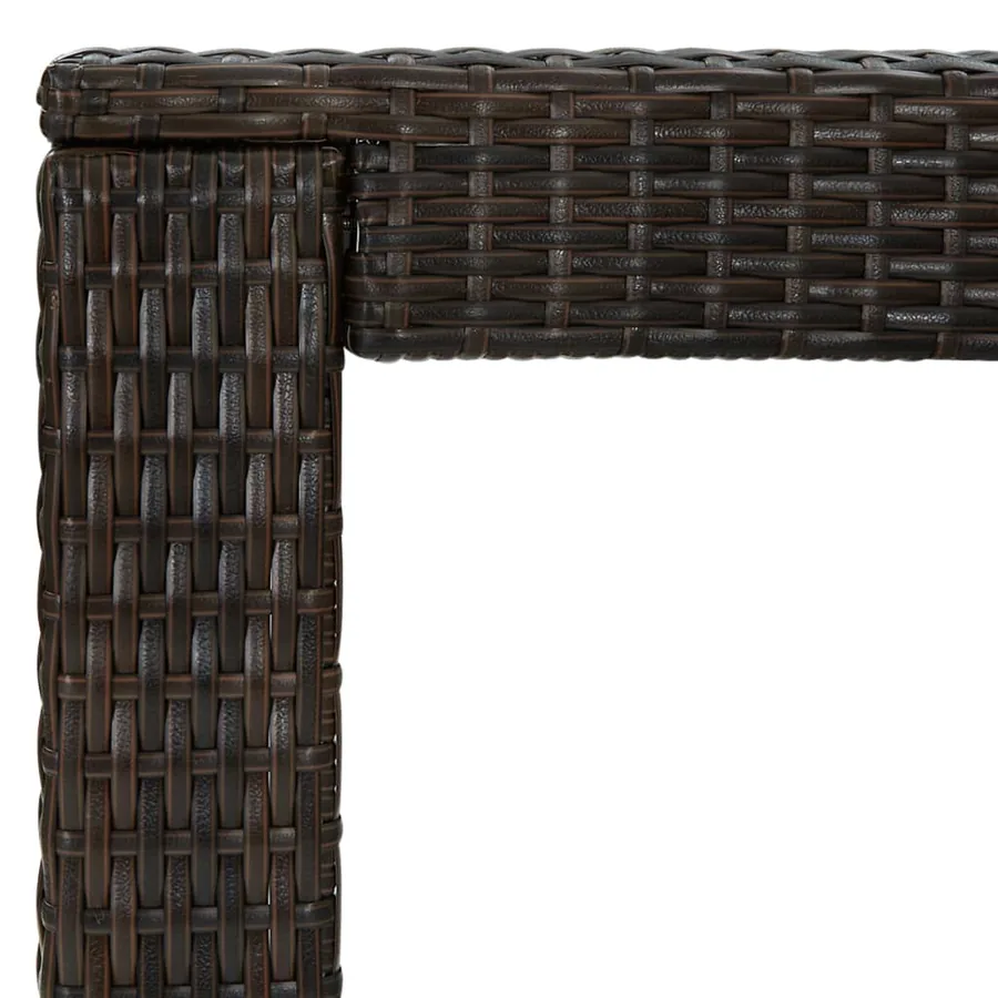 Table de bar de jardin Marron 100x60,5x110,5 cm Résine tressée - 5