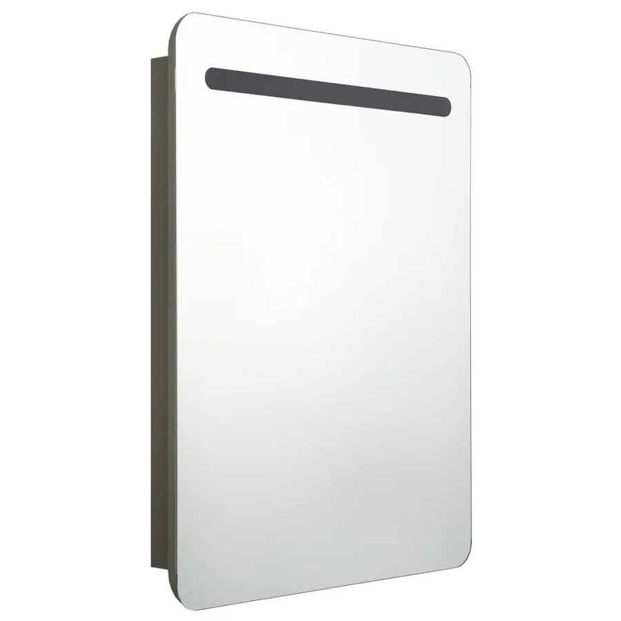 Armoire de salle de bain à miroir LED anthracite 60x11x80 cm - 3