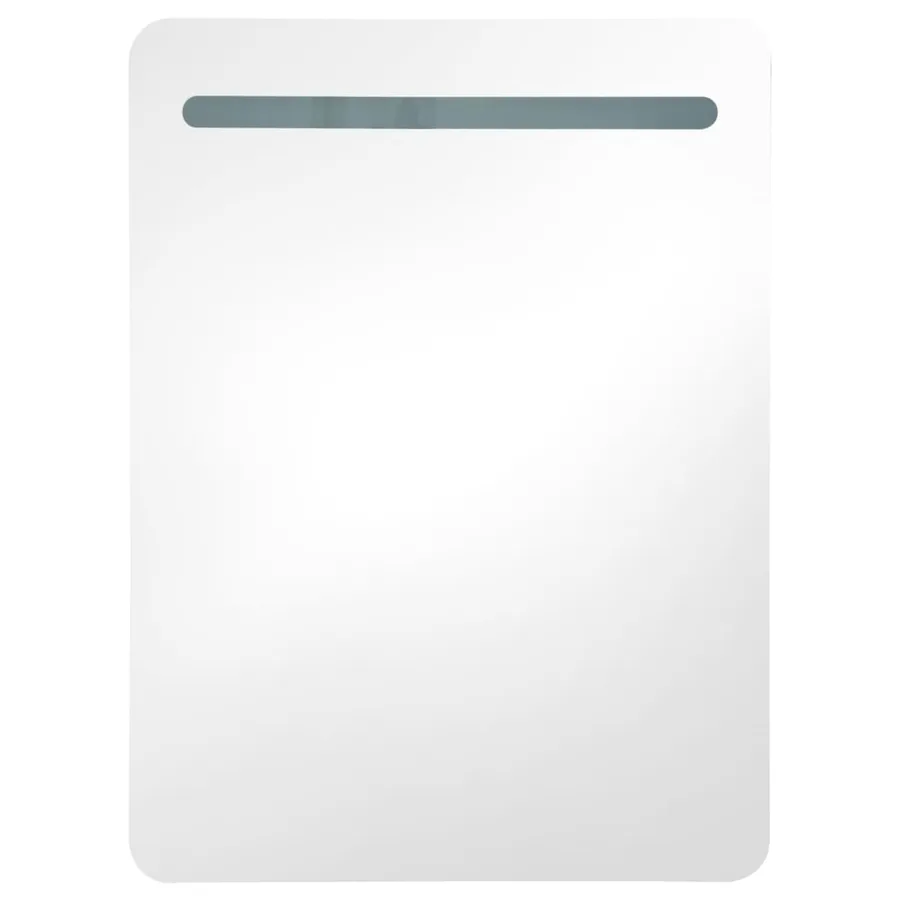 Armoire de salle de bain à miroir LED anthracite 60x11x80 cm - 4