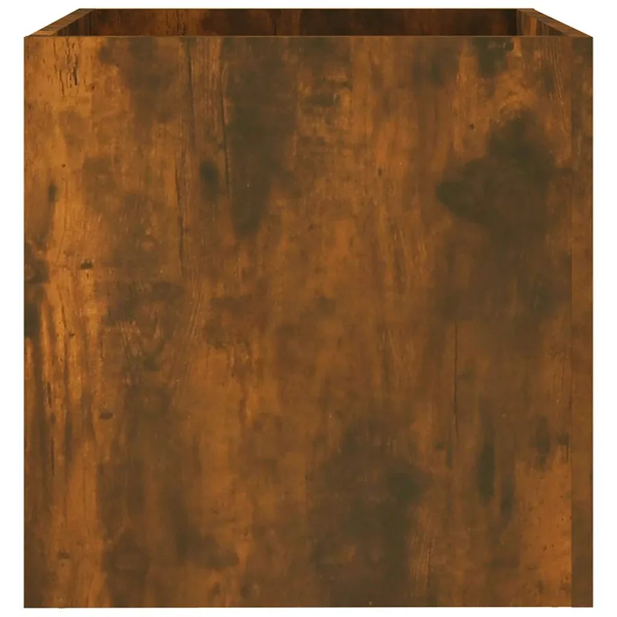 Jardinière Chêne fumé 40x40x40 cm Bois d'ingénierie - 6