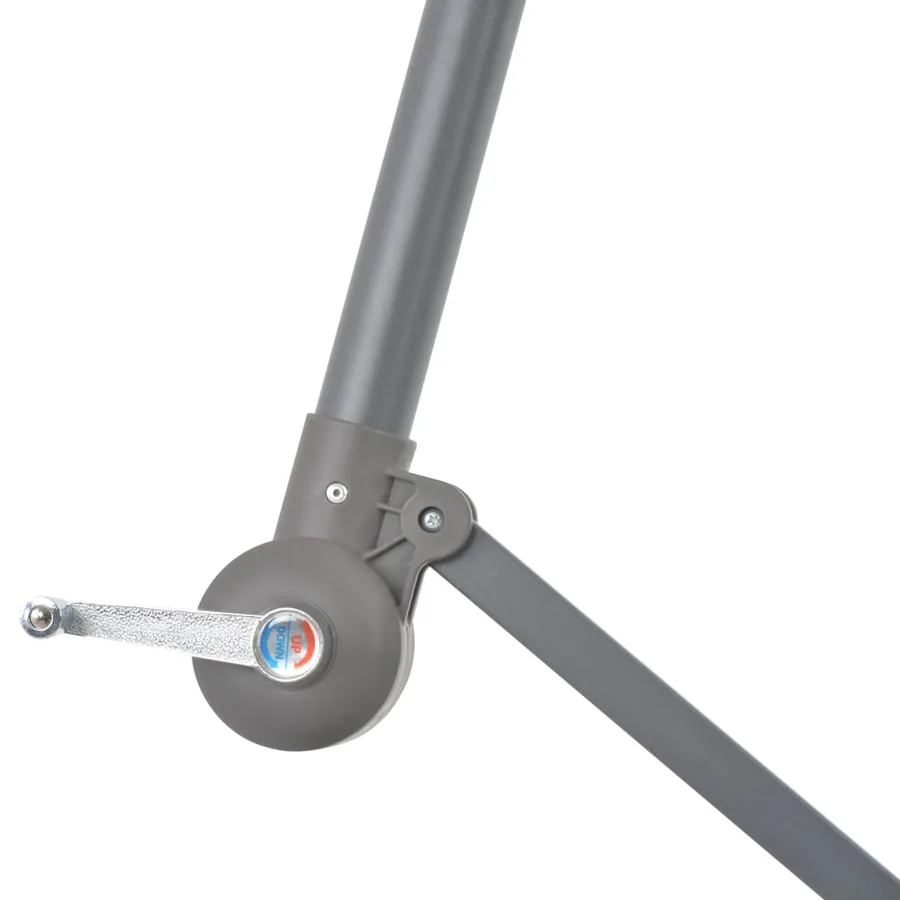 Parasol de jardin en porte-à-faux avec mât en aluminium bleu - 6