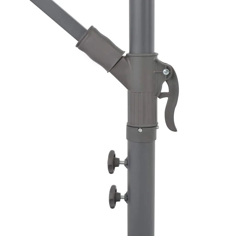 Parasol de jardin en porte-à-faux avec mât en aluminium bleu - 7