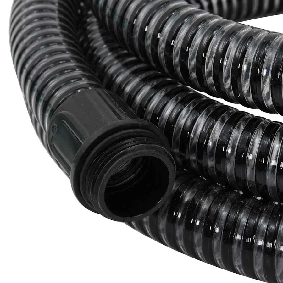 Tuyau d'aspiration avec raccords en laiton noir 1,1" 3 m PVC - 4