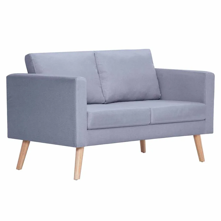 Ensemble de canapés à 2 places et à 3 places Tissu Gris clair - 3