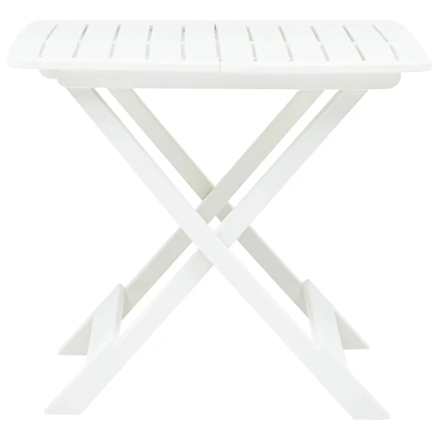 Table pliable de jardin Blanc 79x72x70 cm Plastique - 3