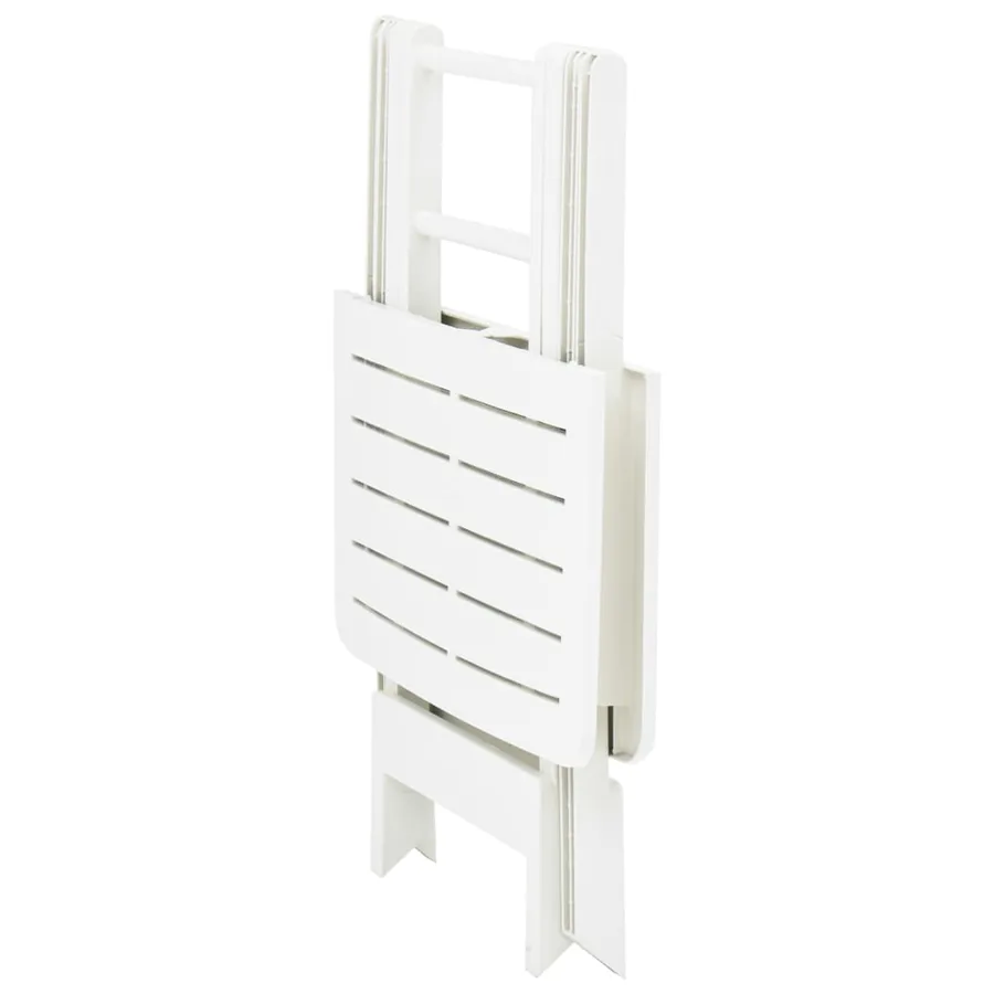 Table pliable de jardin Blanc 79x72x70 cm Plastique - 4