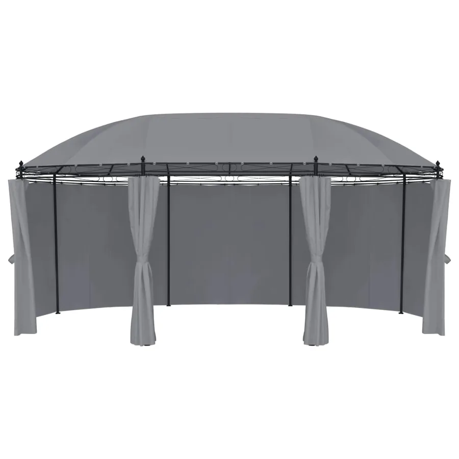 Tonnelle avec rideaux 520x349x255 cm Anthracite - 2