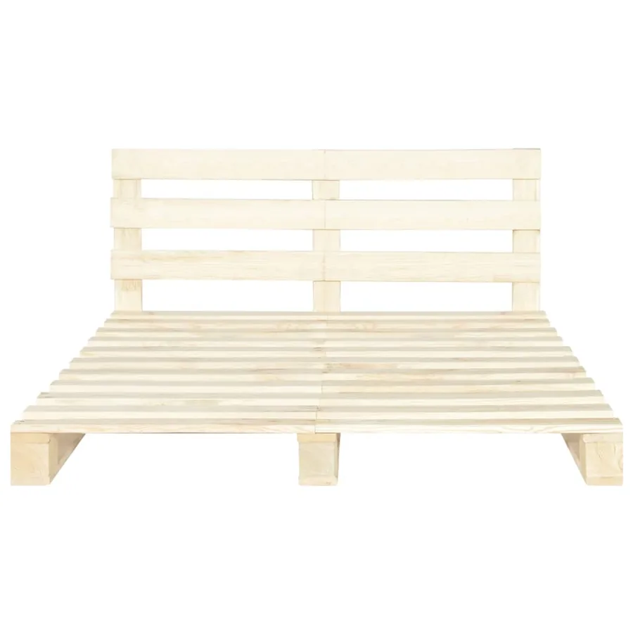 Cadre de lit de palette sans matelas bois massif pin 180x200 cm - 3