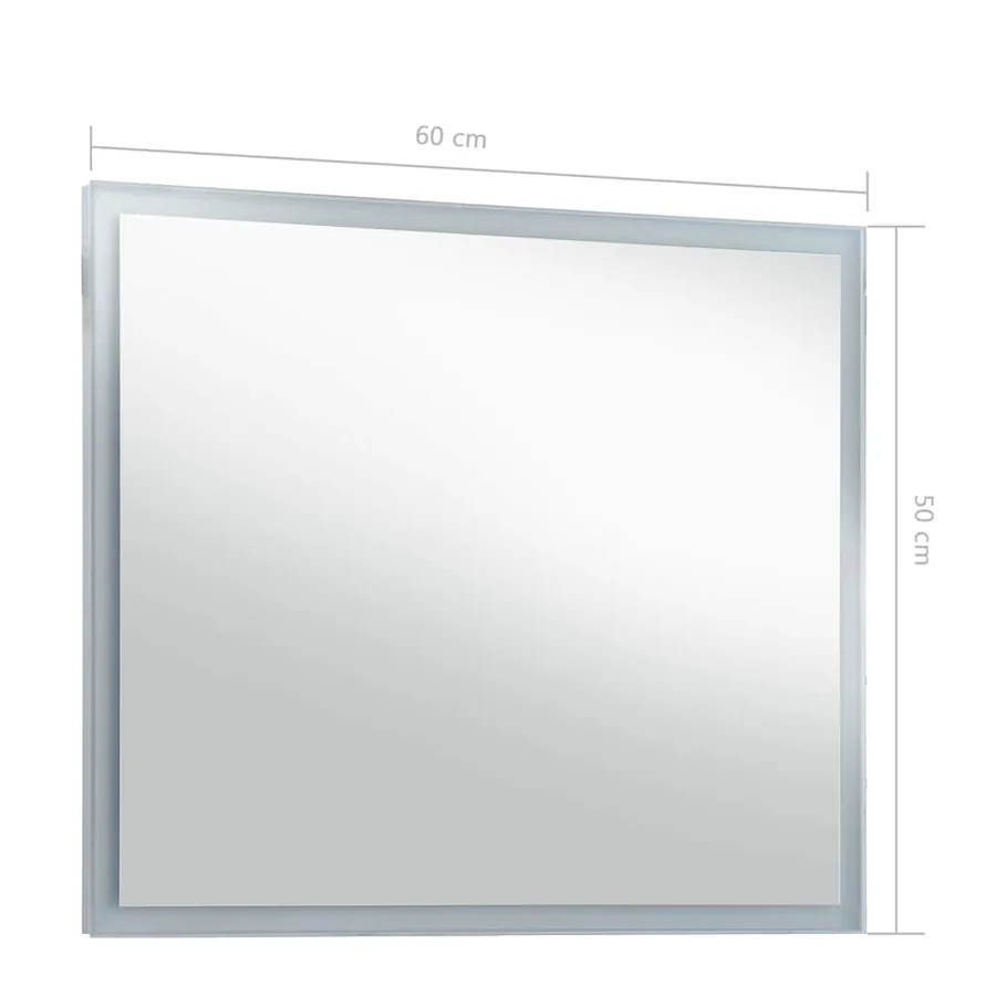 Miroir mural à LED pour salle de bains 60x50 cm - 8