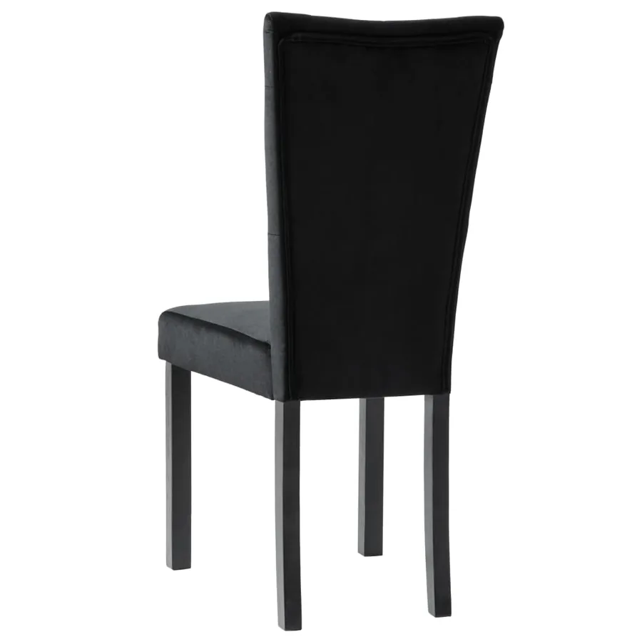 Chaises à manger lot de 4 Noir Velours - 6
